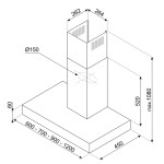 Каминная вытяжка Smeg KBT700XE