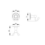 Крючок двойной Timo Nelson 160012/02 antique