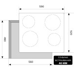 Встраиваемая электрическая варочная панель Lex EVH 641 BL