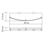 Полка стеклянная WasserKraft K-8344
