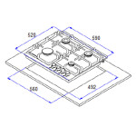 Встраиваемая газовая варочная панель Weissgauff HGG 641 WGB