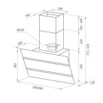 Каминная вытяжка Maunfeld Bridge 50 черный/черное стекло