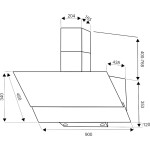 Каминная вытяжка Dach NUBIA 90 black