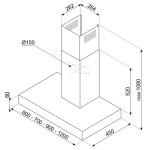 Каминная вытяжка Smeg KBT600XE