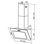 Каминная вытяжка Exiteq EX-1025 white