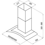 Островная вытяжка Maunfeld Ancona PlusA 90 черный/черное стекло