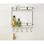 Полка металлическая прямая двойная WasserKraft K-1422