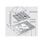 Встраиваемая газовая варочная панель Gefest ПВГ 1212 К55