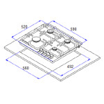 Встраиваемая газовая варочная панель Weissgauff HGG 641 WGB