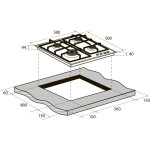 Встраиваемая газовая варочная панель Zugel ZGH601X