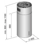 Островная вытяжка Korting KHA 4970 X Cylinder