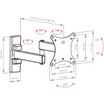 Кронштейн для телевизора Arm Media Mars-02 black