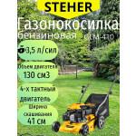 Газонокосилка бензиновая STEHER GLM-410