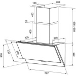 Каминная вытяжка Krona Olly PB 600 white