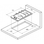 Встраиваемая газовая варочная панель Monsher MHG33X