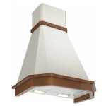 Каминная вытяжка Elikor Камин Грань 60П-650-П3Л бежевый без обрамления