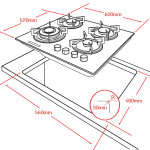 Встраиваемая газовая варочная панель Ginzzu HCG-445