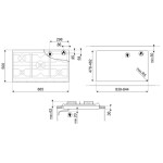 Встраиваемая газовая варочная панель Smeg SRV896AOGH