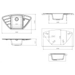 Кухонная мойка Lava A.2 BASALT