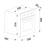 Встраиваемый электрический духовой шкаф Ginzzu HOE-151