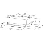 Встраиваемая вытяжка Krona Kamilla 600 Black Retro