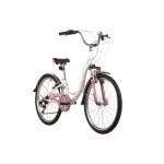 Велосипед Novatrack 24SH6V.BUTTERFLY.11PN22 белый-розовый