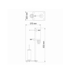 Стойка комбинированная напольная WasserKraft K-1234 светлая бронза