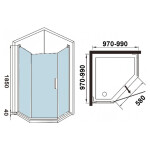 Душевой уголок WeltWasser WW 300 300 PI 100