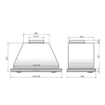 Встраиваемая вытяжка Elikor Врезной блок 52Н-400-П3Д нержавеющая сталь