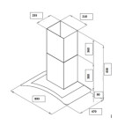 Каминная вытяжка Maunfeld Ancona Plus A 90 нержавеющая сталь/прозрачное с