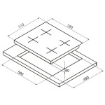 Встраиваемая электрическая варочная панель Korting HK 62051 BW
