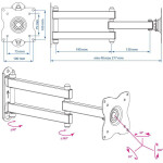 Кронштейн для телевизора Kromax Dix-15 черный