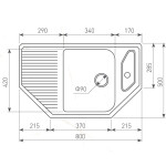 Кухонная мойка Zigmund & Shtain ECKIG 800 речной песок