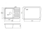 Кухонная мойка Graude QSS 45.0 серый