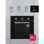 Встраиваемый электрический духовой шкаф Lex EDM 042 BL