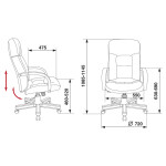 Кресло руководителя Бюрократ T-9908/Walnut