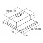Встраиваемая вытяжка Cata TF 2003 600 DURALUM/D