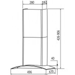 Каминная вытяжка Dach MODESTA 50 sensor inox