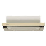 Встраиваемая вытяжка Elikor Интегра Glass 50Н-400-В2Д нержавеющая сталь/бежевое стекло