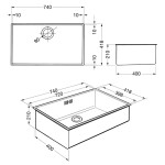 Кухонная мойка Smeg VSTQ72-2