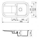Кухонная мойка Marmorin Laver black metalic (510 513 012)