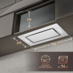 Встраиваемая вытяжка Weissgauff Aura 1200 Remote WH