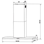 Каминная вытяжка Krona Rina 600 inox PB