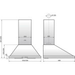 Каминная вытяжка Elikor Оптима 60Н-400-К3Л нержавеющая сталь