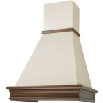 Каминная вытяжка Elikor Вилла Луизиана 90П-650-П3Д бежевый/бук орех