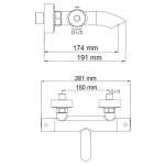 Смеситель для ванны термостатический WasserKraft Berkel 4811 Thermo хром