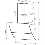 Каминная вытяжка Krona Celesta sensor 900 white