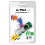 Флеш-накопитель Exployd 16GB-530-зеленый