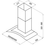 Островная вытяжка Maunfeld Ancona PlusA 90 черный/черное стекло