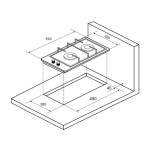Встраиваемая газовая варочная панель Monsher MHG33BG